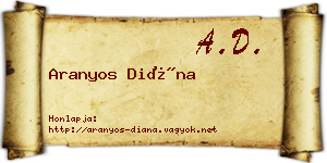Aranyos Diána névjegykártya
